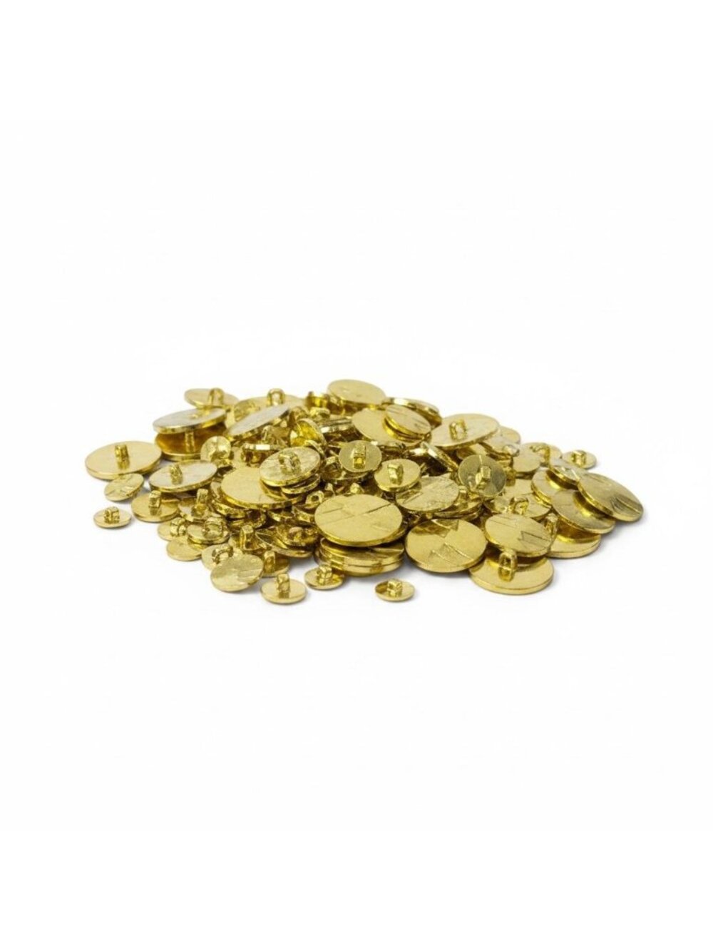 120pcs. Gold Metallic Round Sequins With Hole For Crafts And Sewing - Assorted S